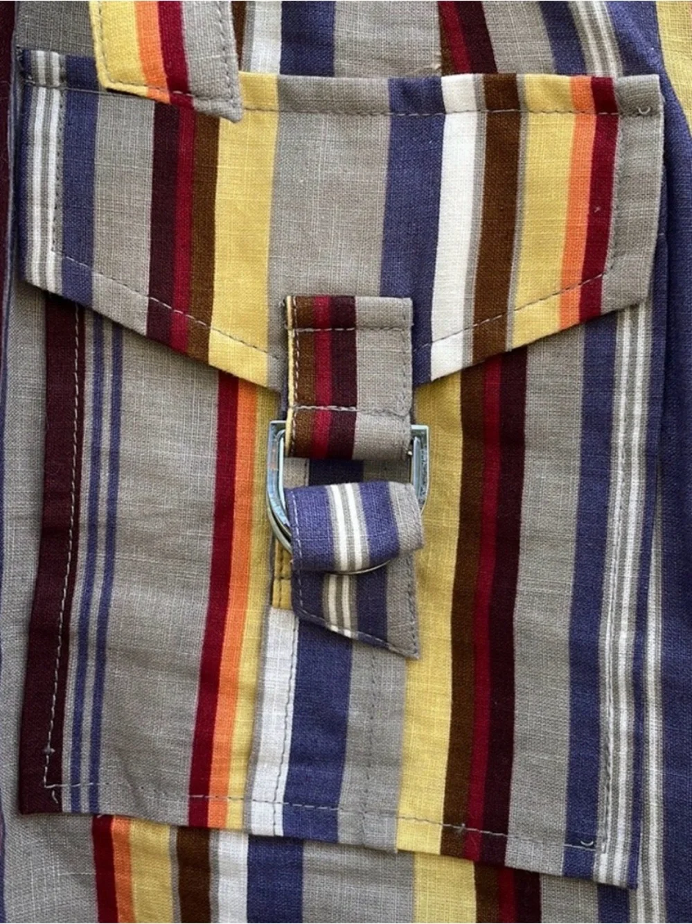 Zimmermann Multicolor Striped Cargo Shorts - Red, Blue, Yellow, Tan